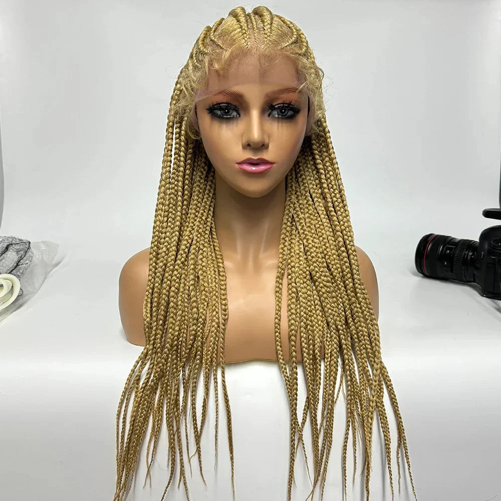 13x6 Lace Front Faux Locs Braided Wig | Crochet Braids | Synthetic Locs | Black Women
