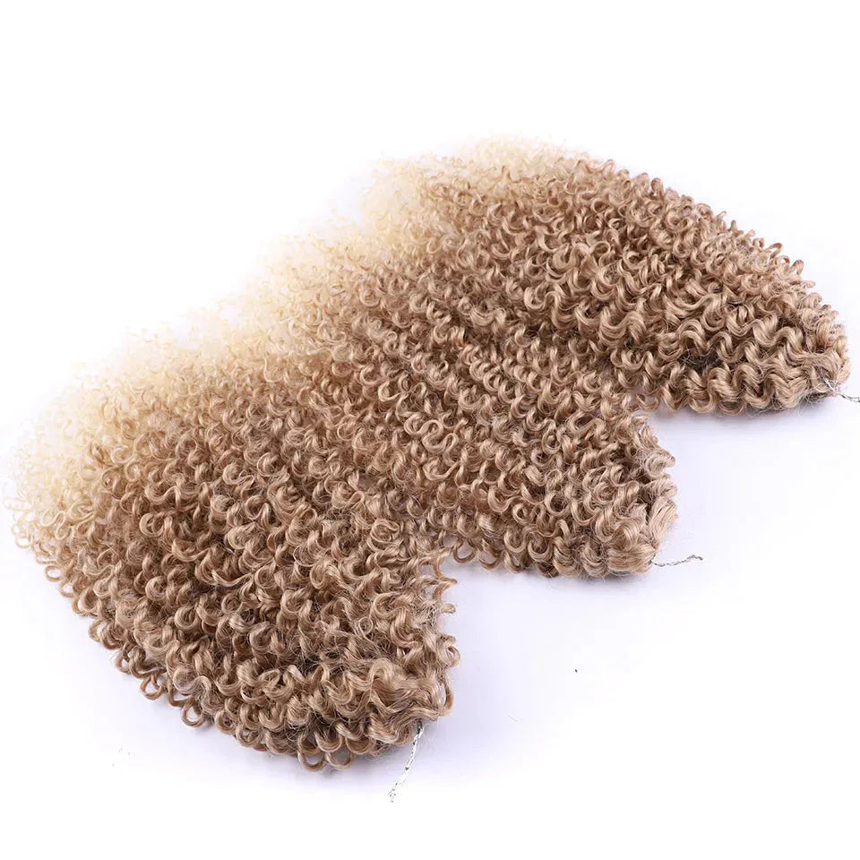200g 3-Pack Ombre Brown Afro Kinky Curly Crochet Hair | 18 Inch | Passion Twist Extensions