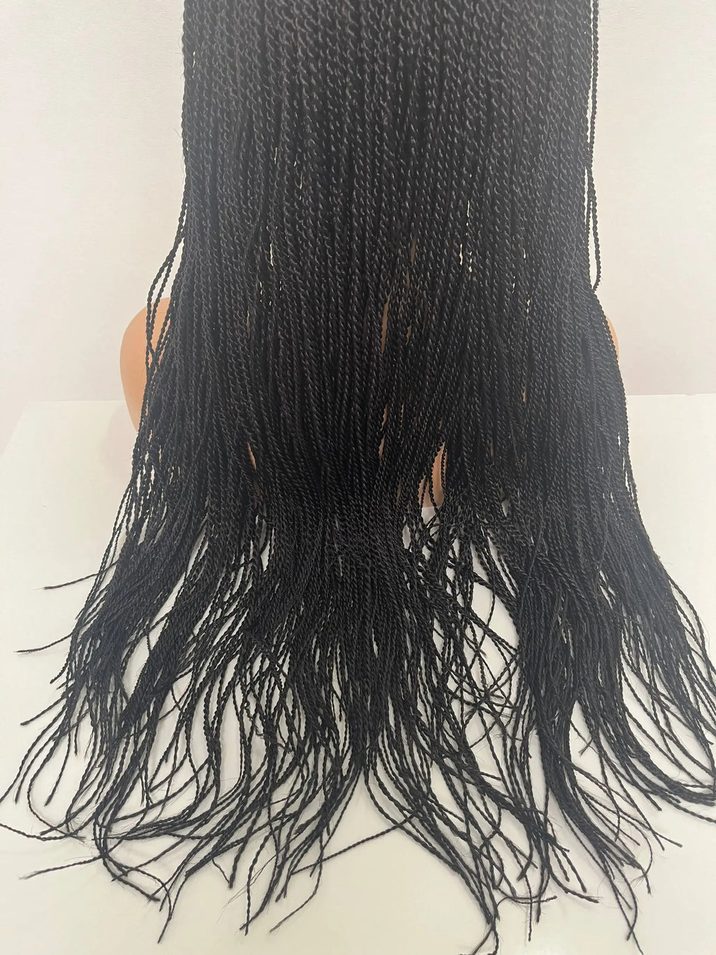 28" Micro Twist Braiding Lace Wig | Senegalese Twist Style | Transparent Lace Front Wig | Kanekalon Hair