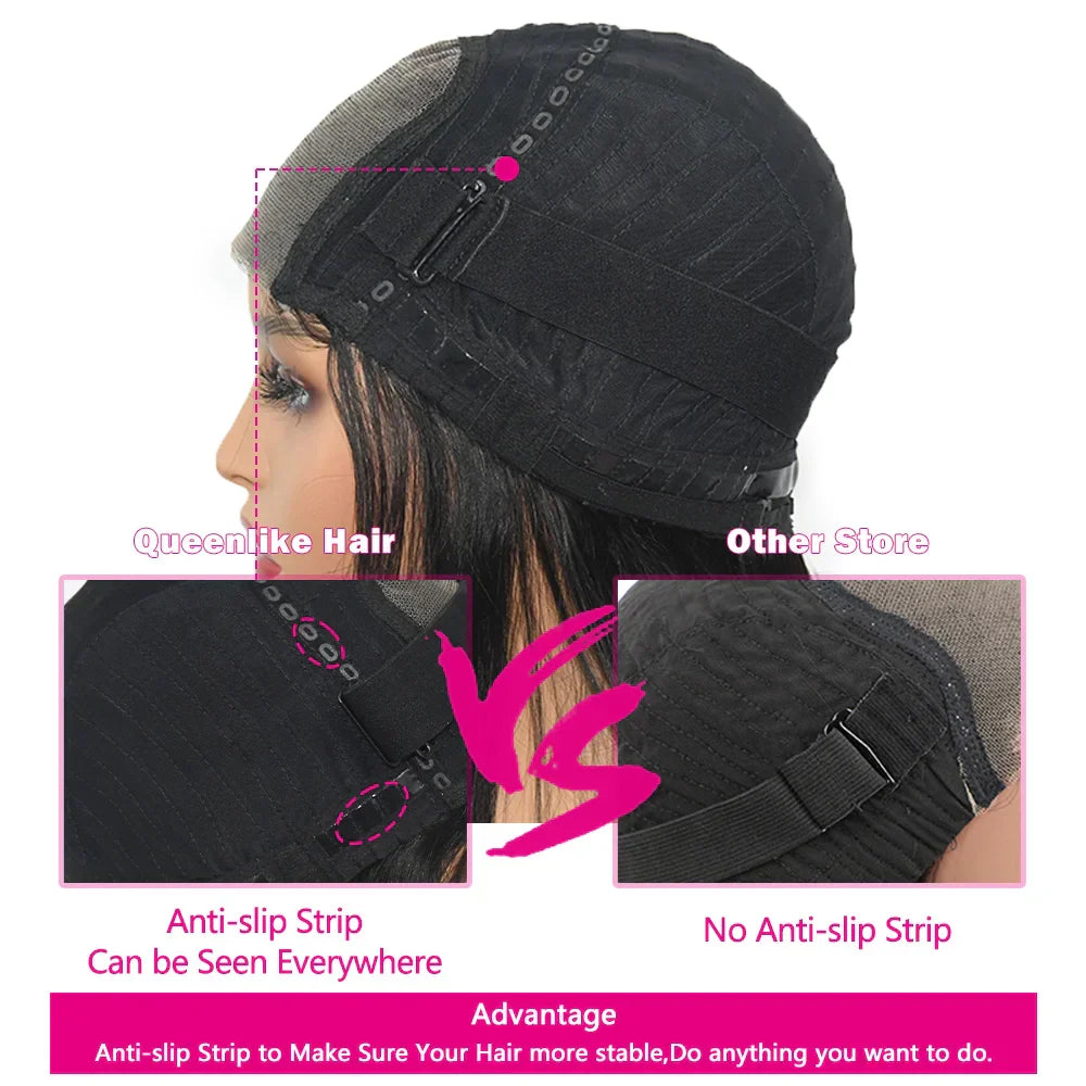 12 Inch Straight Bob Wig | Glueless | Brazilian Remy Hair | 4x4 Lace Closure | Pre-Cut | Ready to Wear | Natural Black