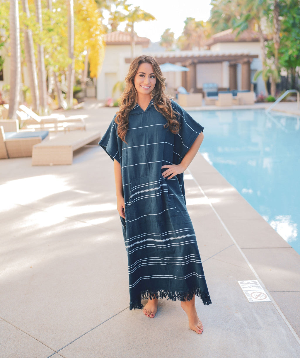 Basiclayersca Del Mar Terry Turkish Towel Surf Poncho Beach