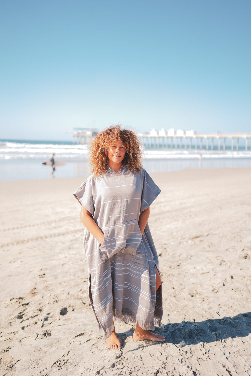 Basiclayersca Del Mar Terry Turkish Towel Surf Poncho Beach