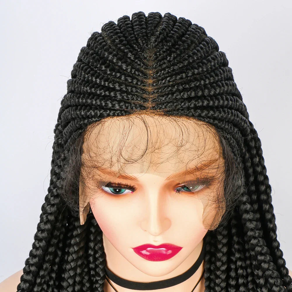14" Short Braided Bob Wig | Lace Front | Heat Resistant | Black Women