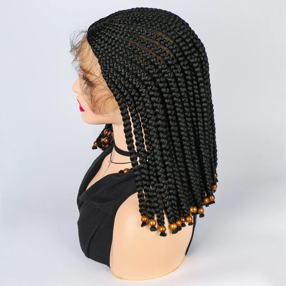 14" Short Braided Bob Wig | Lace Front | Heat Resistant | Black Women