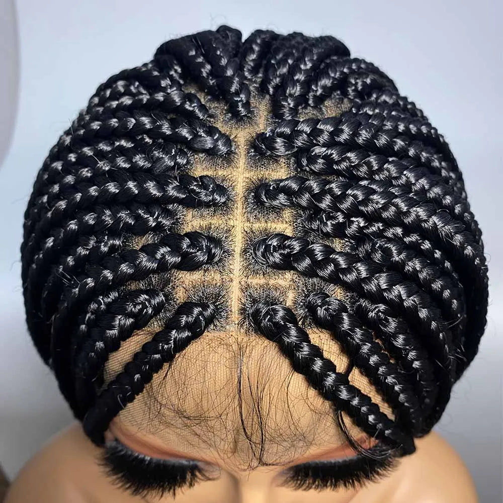 36" Knotless Box Braids Full Lace Wig | Crochet Braids | Synthetic Braiding Hair | Black Women