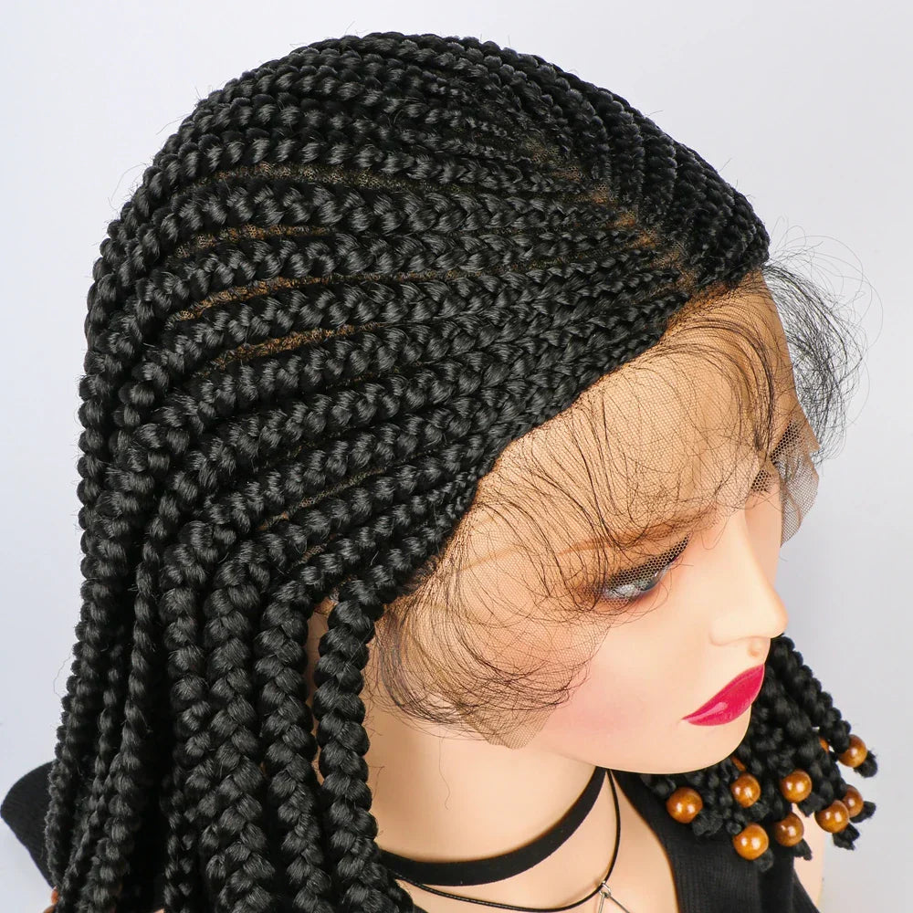 14" Short Braided Bob Wig | Lace Front | Heat Resistant | Black Women