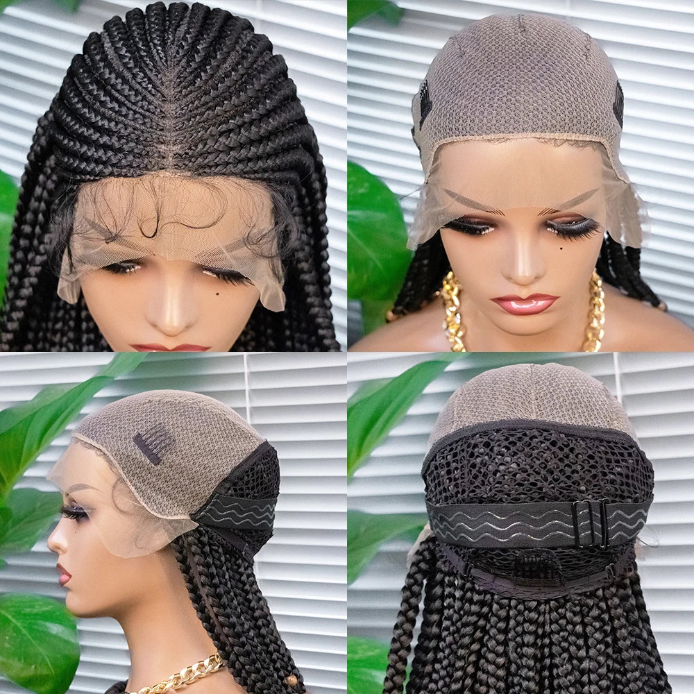 14" Short Braided Bob Wig | Lace Front | Heat Resistant | Black Women