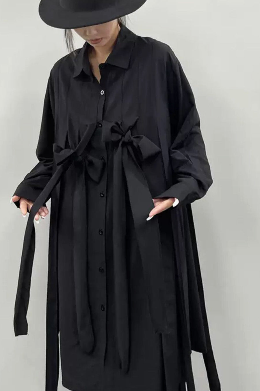 Long Sleeve Carwash Drape Style Dress