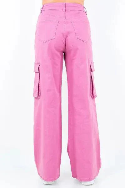 American Bazi Drawstring Wide Leg Cargo Pants