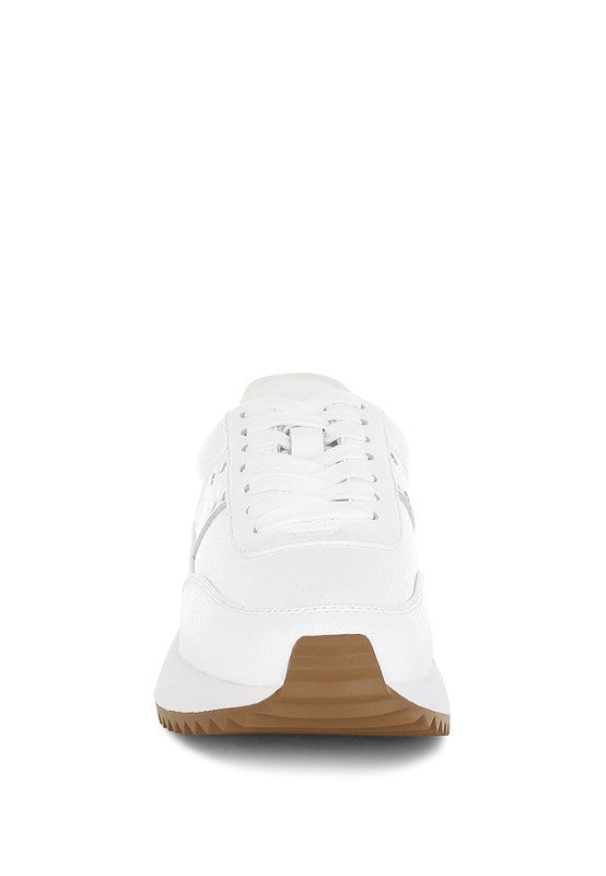 Athion Studded Real Leather Sneakers