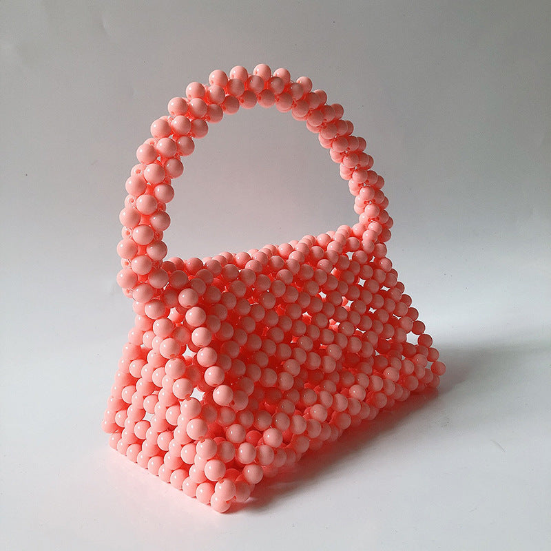 Beaded Triangle Bag Color Acrylic Handbag Three-dimensional Bag