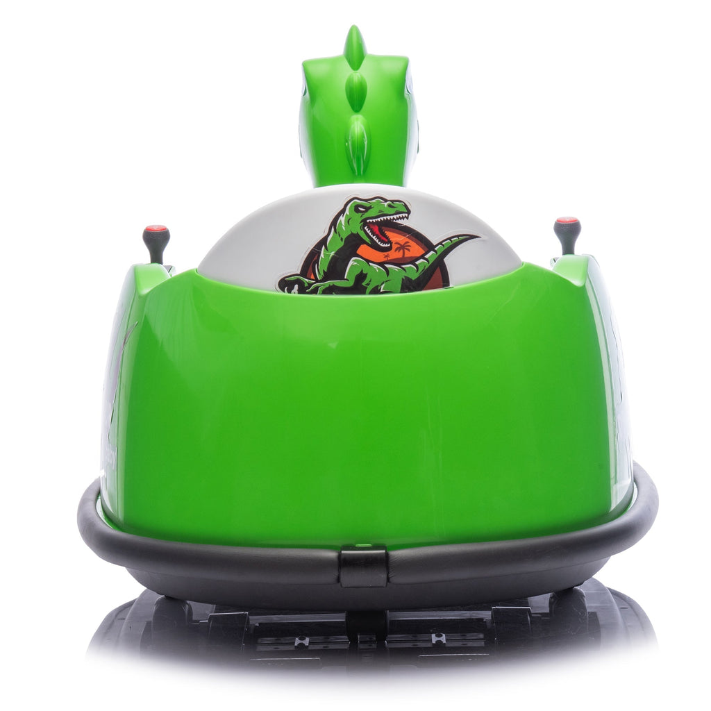 12V Kids Ride On Bumper Car W/Parents Control,Dinosaur Shape & Element Design,2WD,Spray With Light,360 Degree Rotation,Safety Anti-Collision Strip,Switchable music,Large Size Seat Design For Kids 2-5.