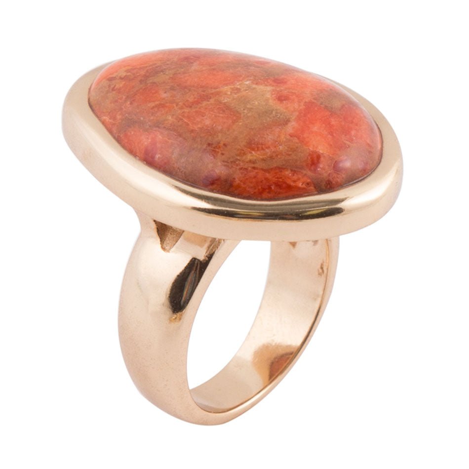 Abstract Sponge Coral Ring