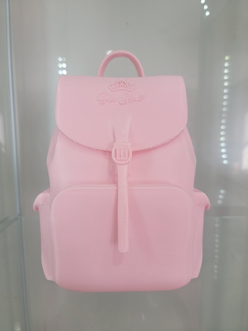 Adorable Pink Backpack Makeup Brush Holder - Stylish Organizer for Glam Lovers