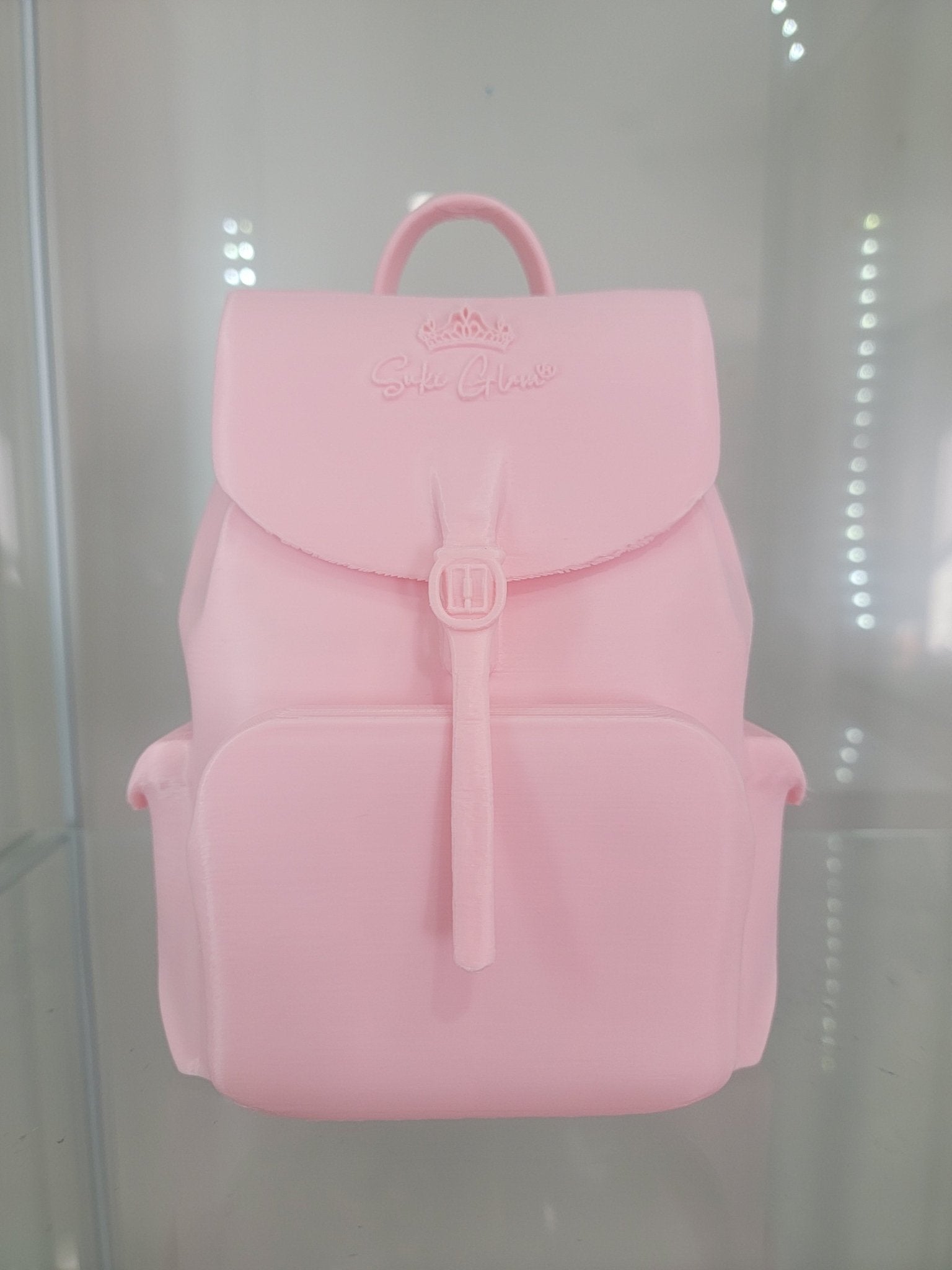 Adorable Pink Backpack Makeup Brush Holder - Stylish Organizer for Glam Lovers