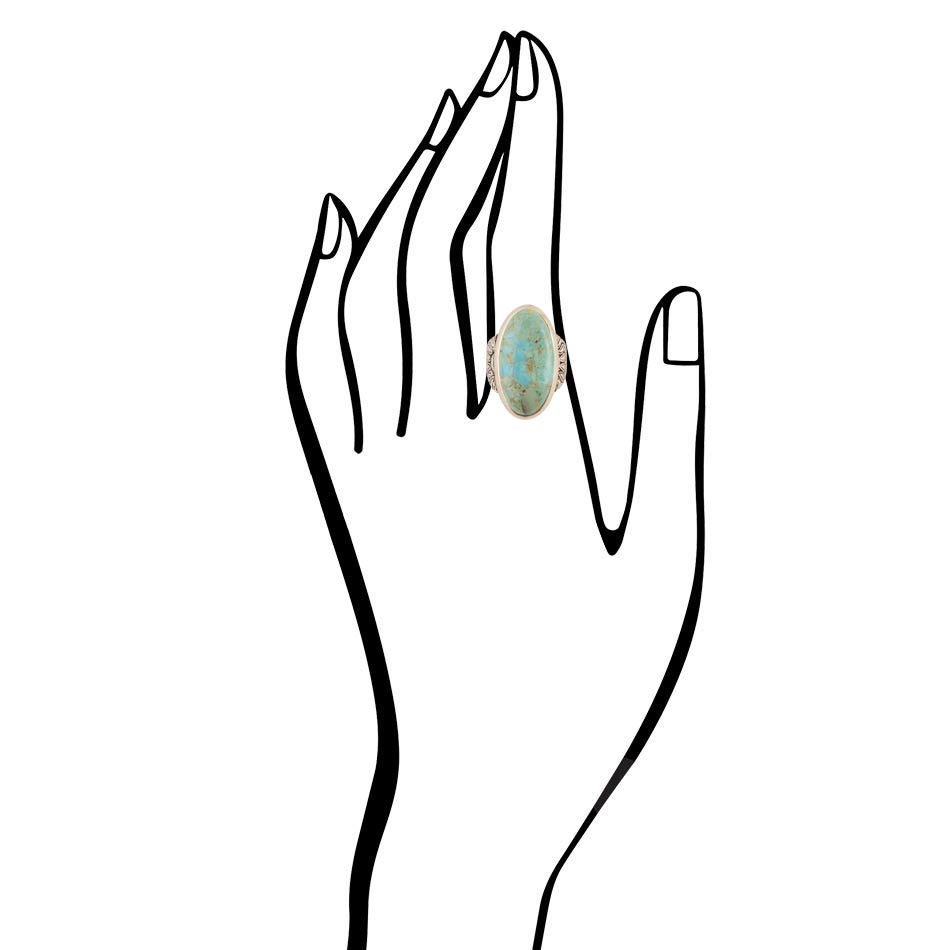Agave Genuine Turquoise Ring