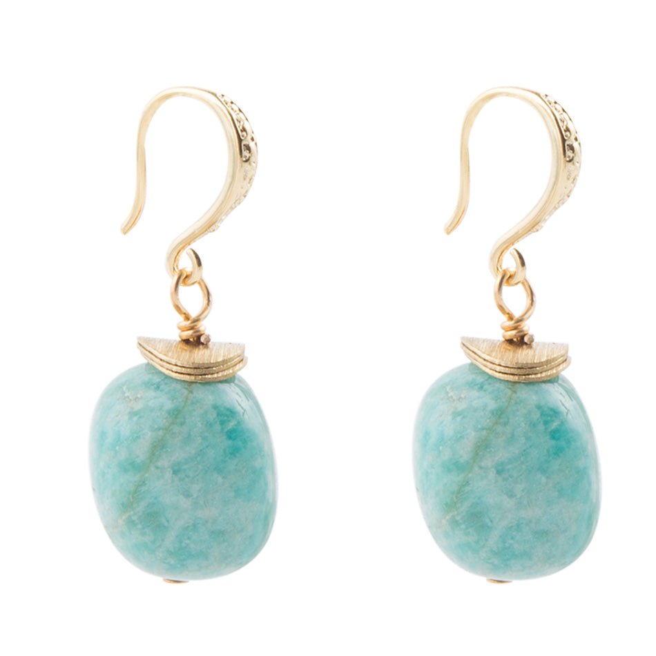 Amazonite Post Drop Earrings