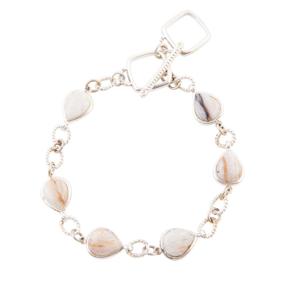 Astro Wood Opal and Sterling Silver Toggle Bracelet