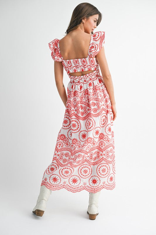 Barb Embroidered Maxi Sundress