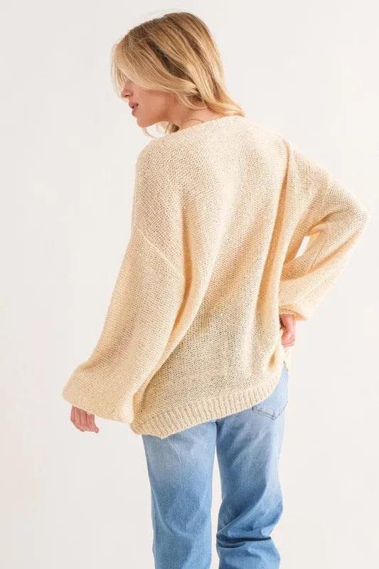 And The Why Sequined Light Weight Pullover Sweater