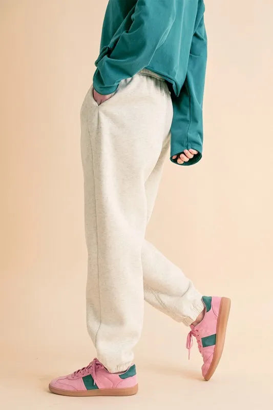 Aemi+Co Drawstring Elastic Waist Joggers