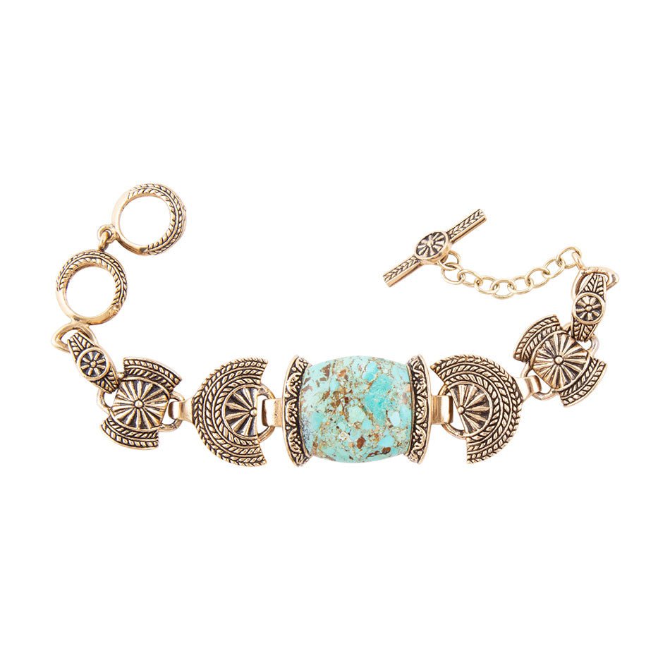 Batik Turquoise Toggle Bracelet