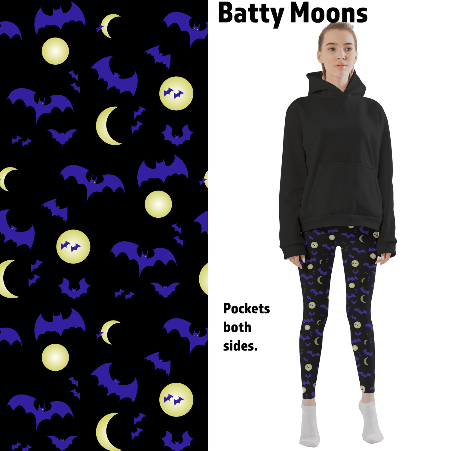 Batty Moon Leggings with Pockets
