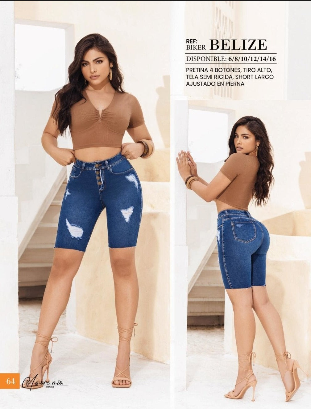 Belize 100% Authentic Colombian Push Up Capri