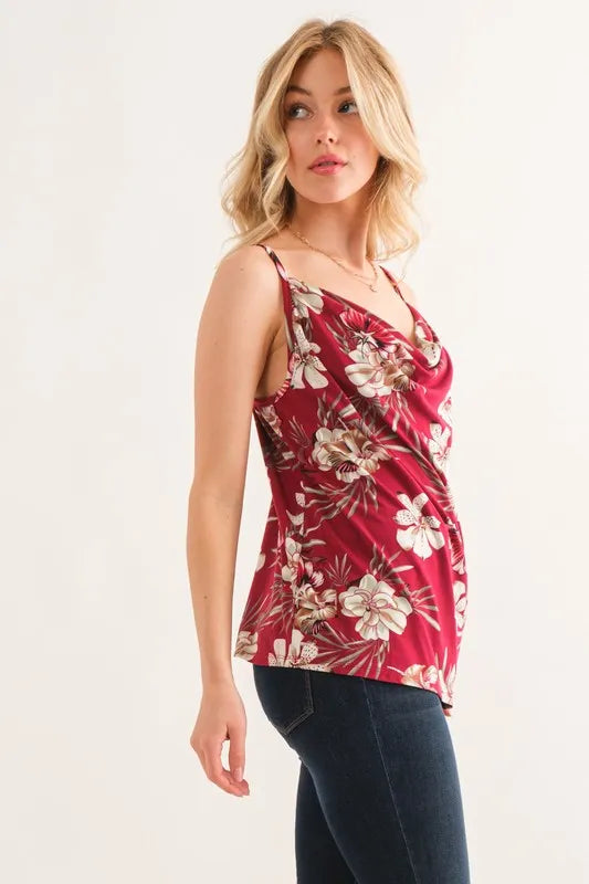 And The Why Floral Printed Casual Tank Top