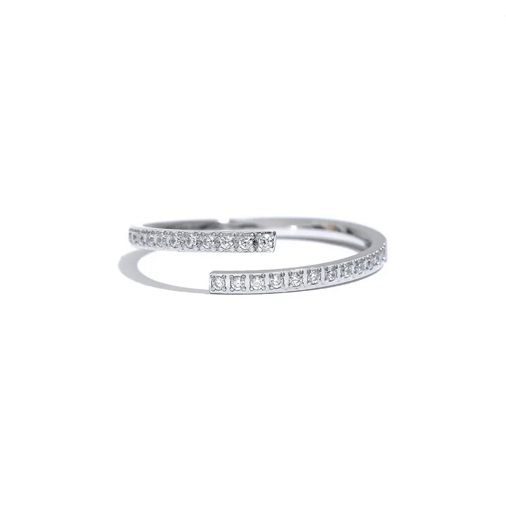 1. Sparkling Diamond Bypass Ring - Classic Elegance