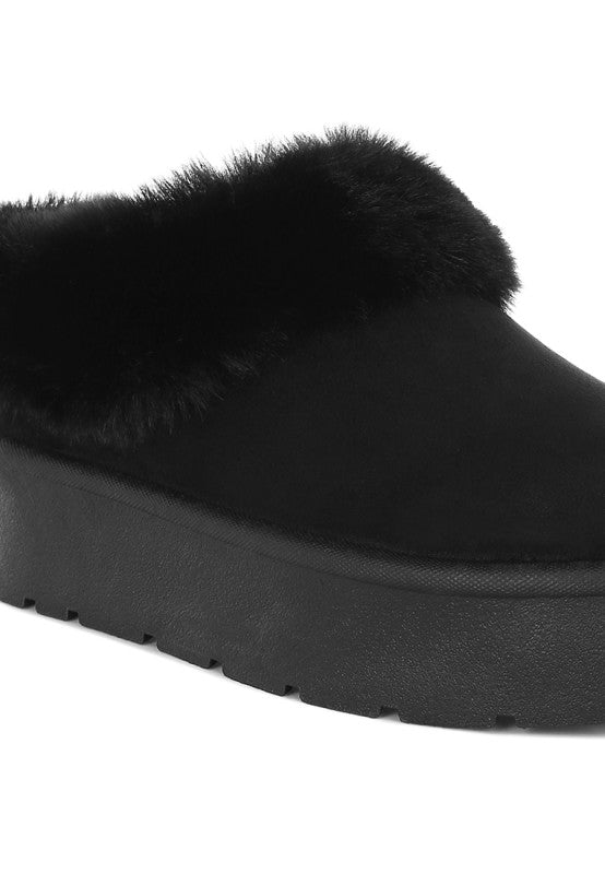 Aniso Faux Fur Slip On Snow Boots