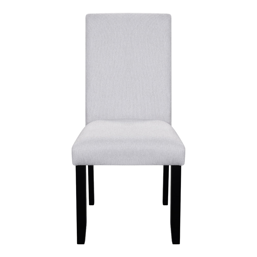 5-Piece Round Dining Table set, 43-Inch Modern Dining Table and 4 Upholstered Chairs for Dining Room, Kitchen Room, Living Room, Easy Assembly