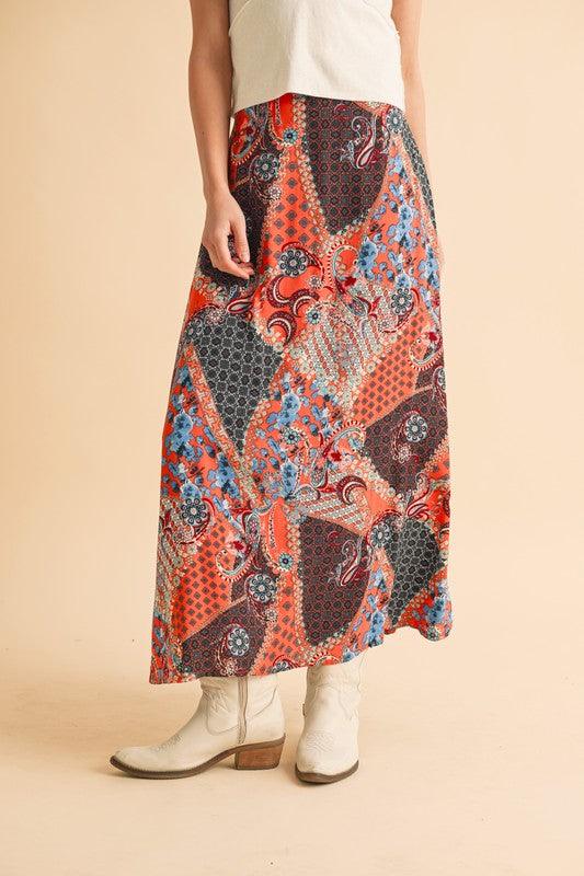 Aemi + Co Printed Maxi Skirt