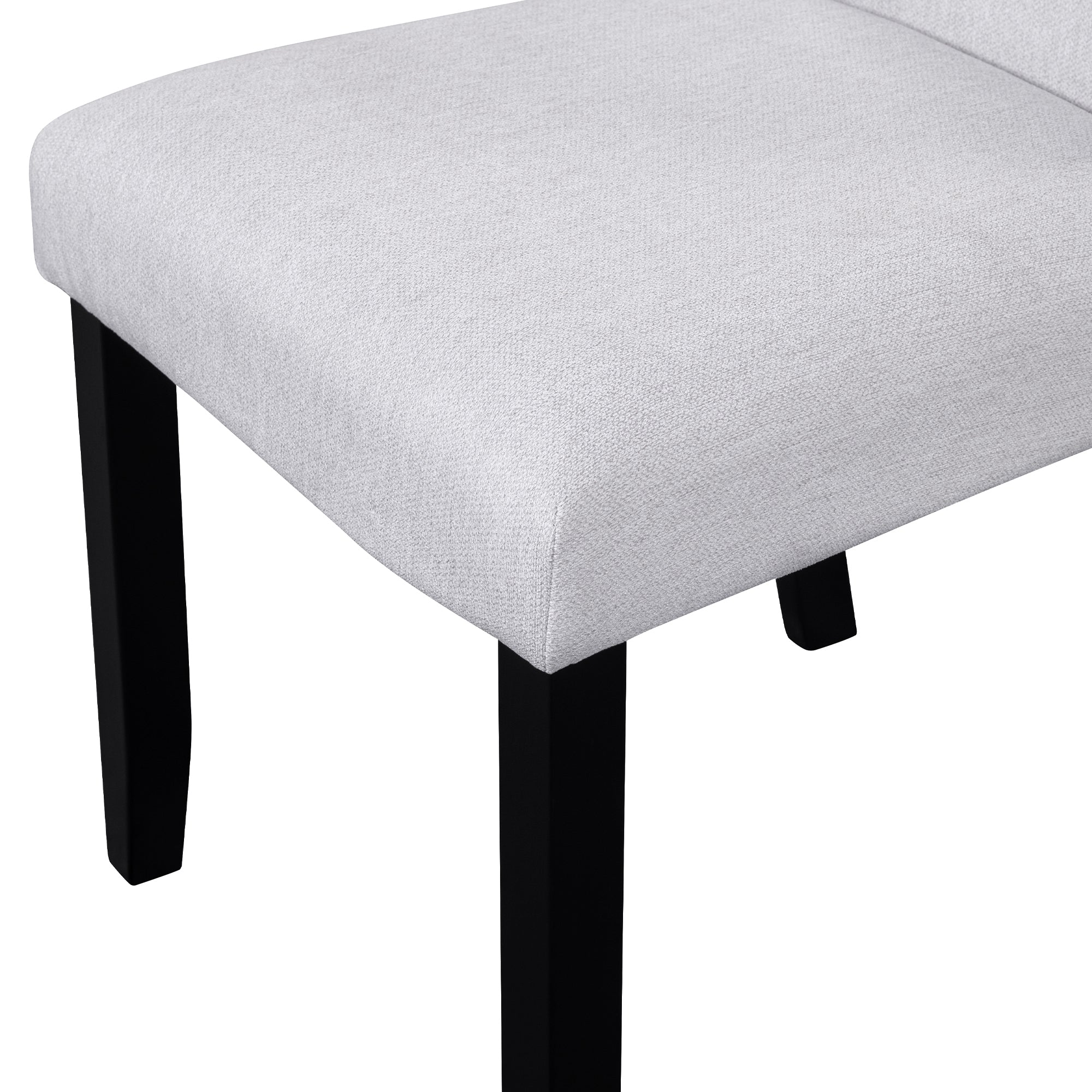 5-Piece Round Dining Table set, 43-Inch Modern Dining Table and 4 Upholstered Chairs for Dining Room, Kitchen Room, Living Room, Easy Assembly