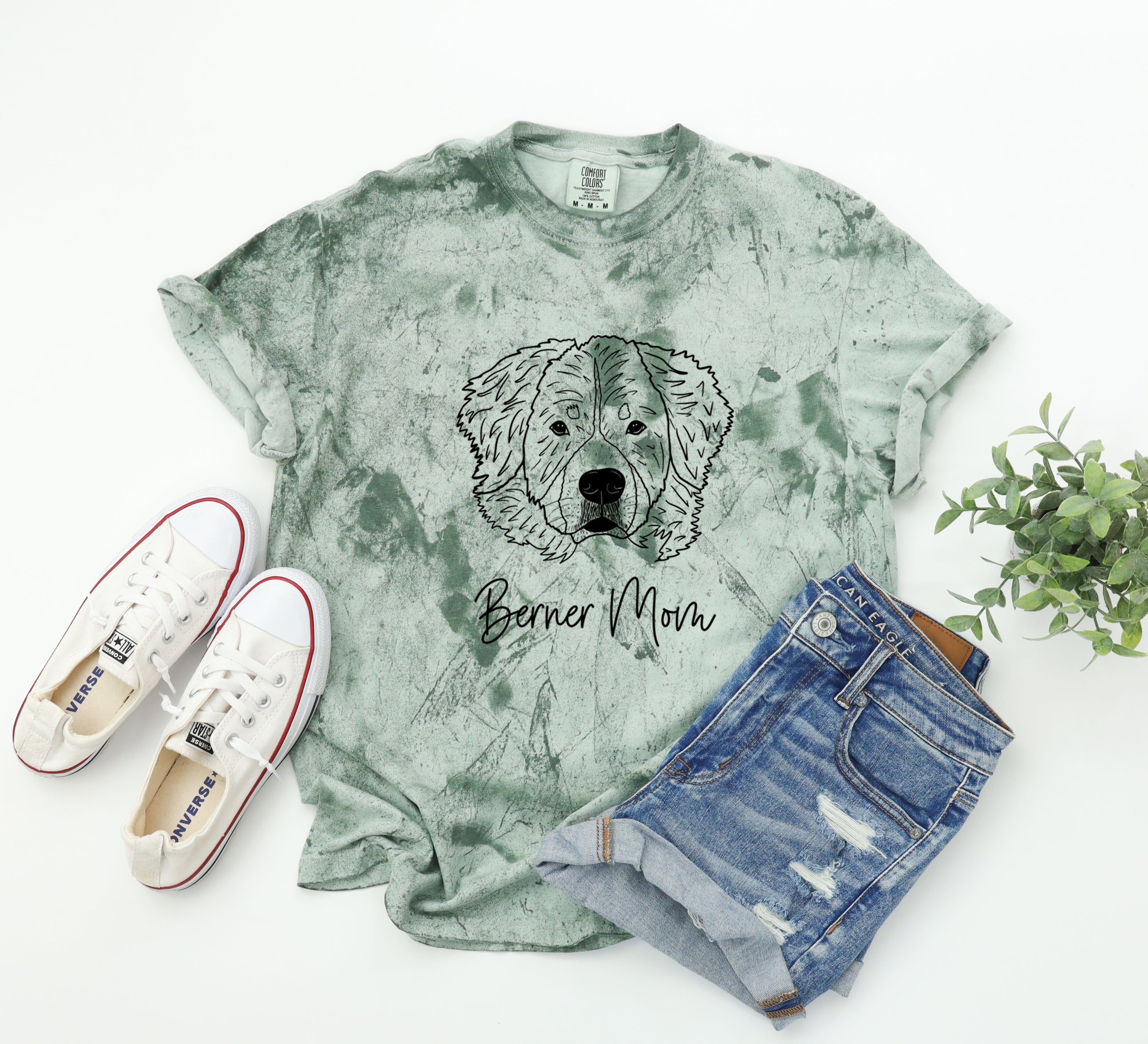 Berner Mom Bernese Mountain Dog Dog Mom Comfort Colors T Shirt