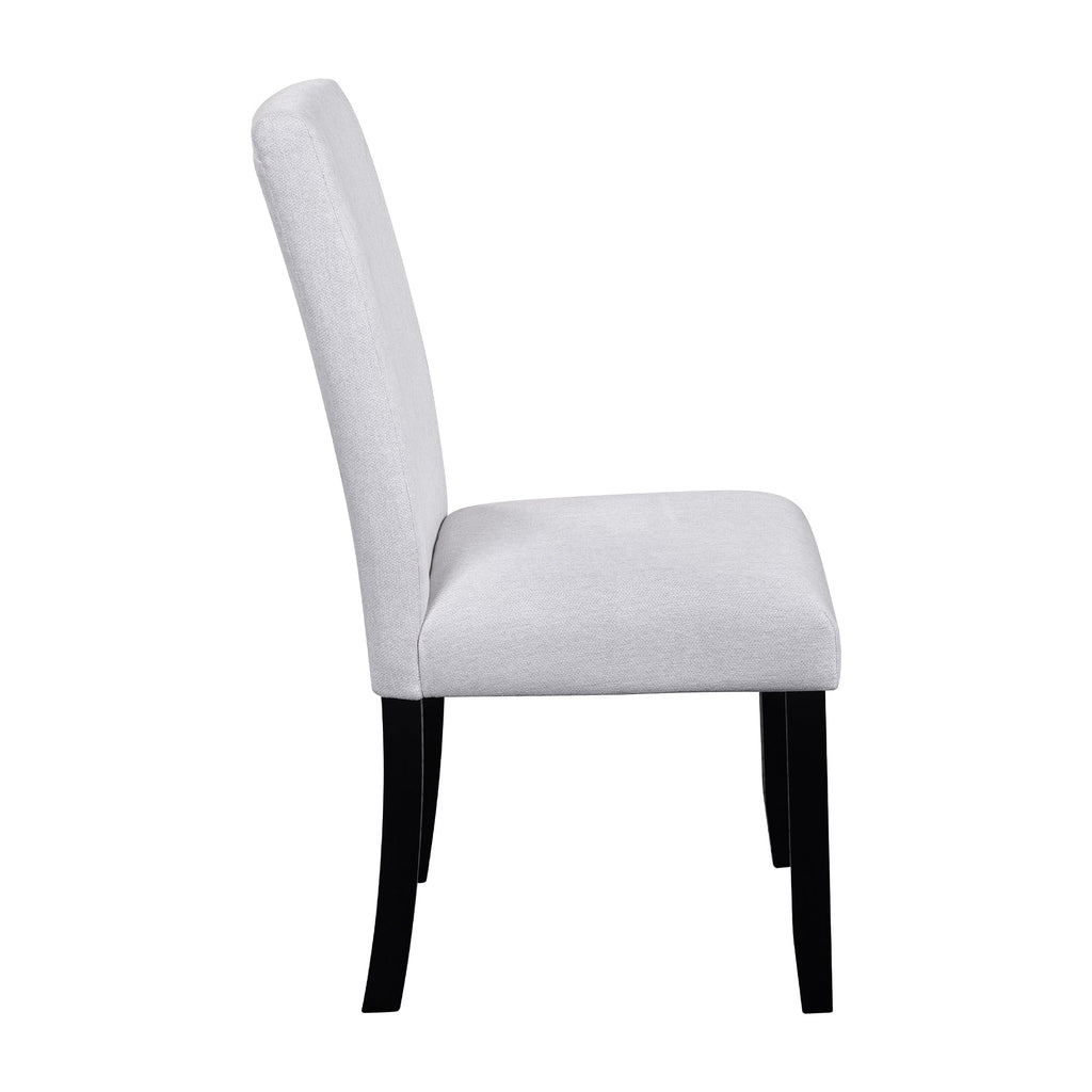 5-Piece Round Dining Table set, 43-Inch Modern Dining Table and 4 Upholstered Chairs for Dining Room, Kitchen Room, Living Room, Easy Assembly