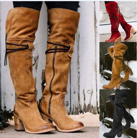 Autumn And Winter Warm Boots Over The Knee Boots Long Boots