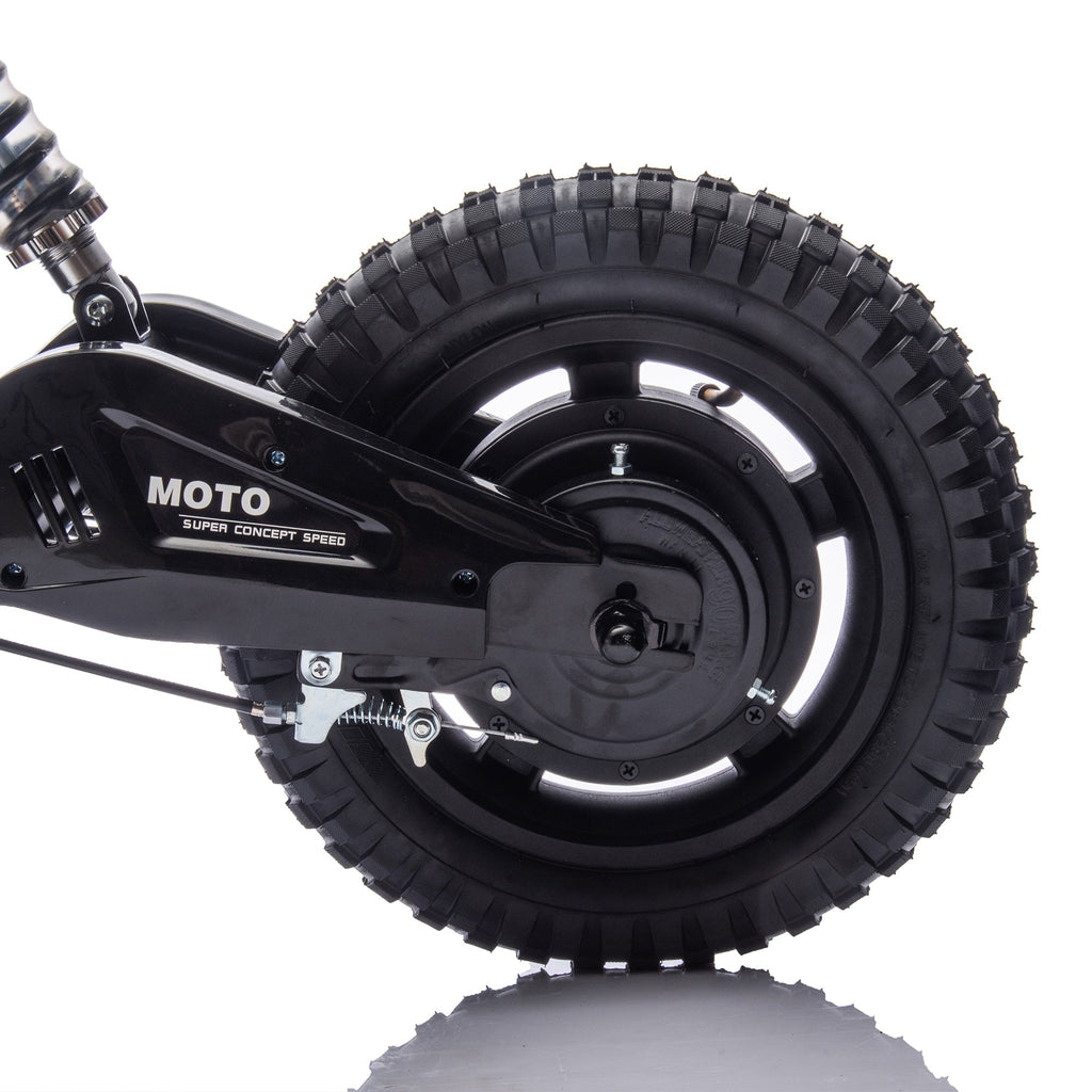 24V Kids Ride On Electric Toy Motocross Motorcycle,200W High Speed Hub Motor,Rear wheel shock absorber,Adjustable speed,LED breath lamp,Bluetooth,Music,Horn,Speeds 3.11-9.32MPH For Kids Aged 5-15.