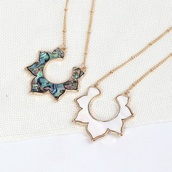 Abalone and White Shell Cut Necklaces