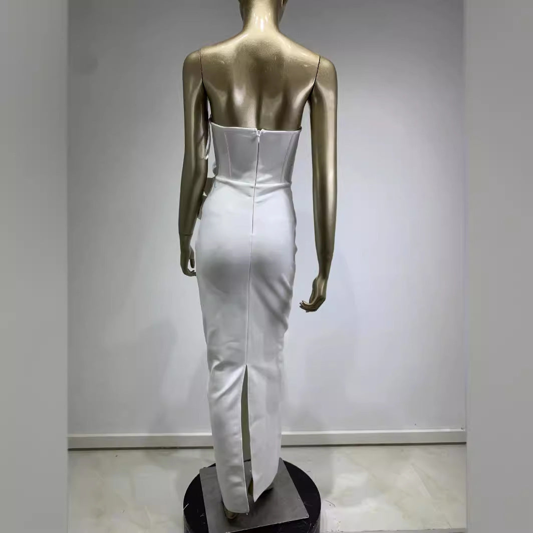 Bandage Tube Top Applique Party Dress