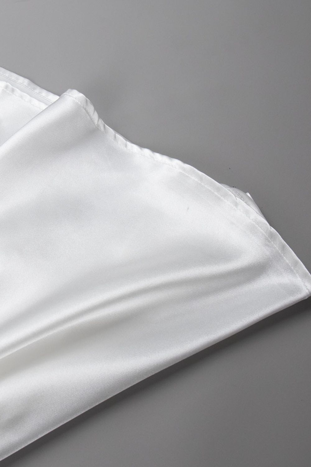 Back Elastic Waist Satin Minx Skirt