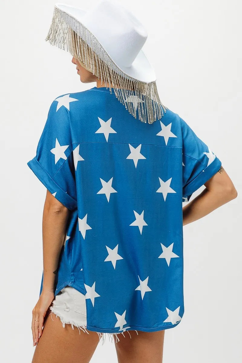 BiBi Fourth Of July Star Knit T-Shirt