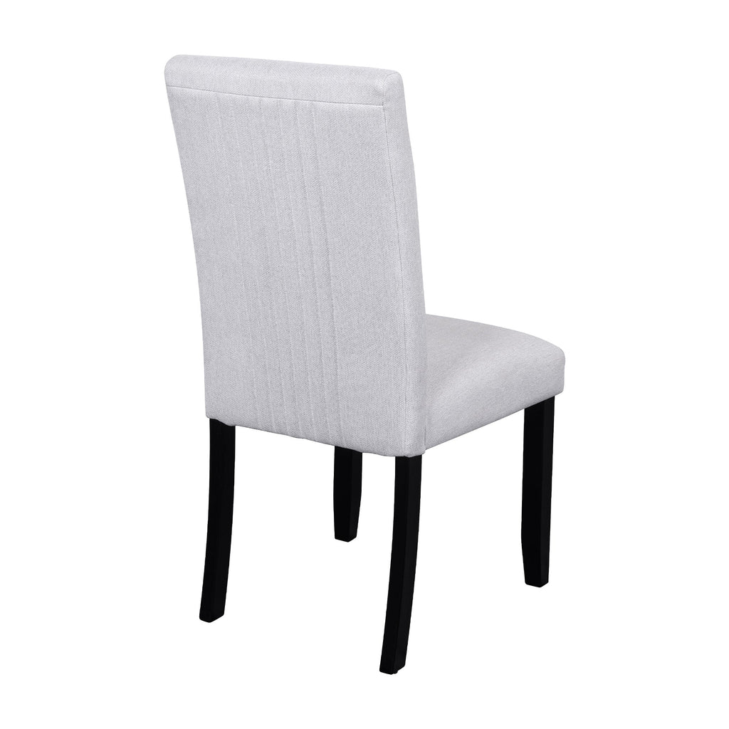 5-Piece Round Dining Table set, 43-Inch Modern Dining Table and 4 Upholstered Chairs for Dining Room, Kitchen Room, Living Room, Easy Assembly