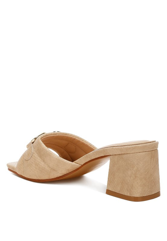 Bellamy Horsebit Detail Snake Print Sandals