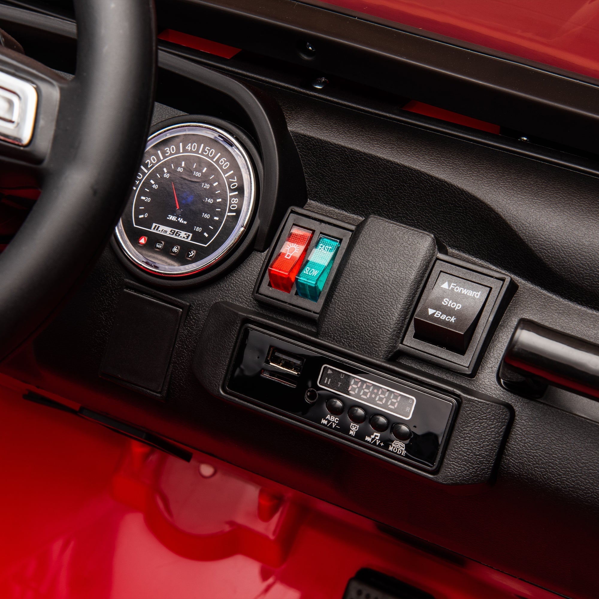 24V Two-Seater Kids Ride On Truck Car W/Parents Control,200w*2,Seat width 20.28in,Four-wheel Suspension,LED Lights,Music,MP3,Bluetooth,Two independent seat belts,Suitable for off-road For Kids Aged 3+