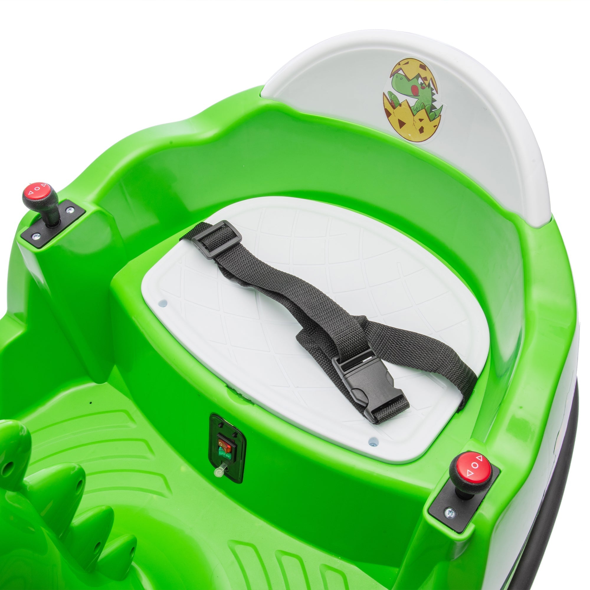 12V Kids Ride On Bumper Car W/Parents Control,Dinosaur Shape & Element Design,2WD,Spray With Light,360 Degree Rotation,Safety Anti-Collision Strip,Switchable music,Large Size Seat Design For Kids 2-5.