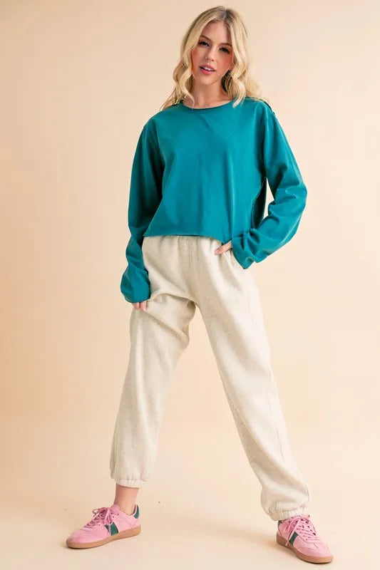 Aemi+Co Drawstring Elastic Waist Joggers