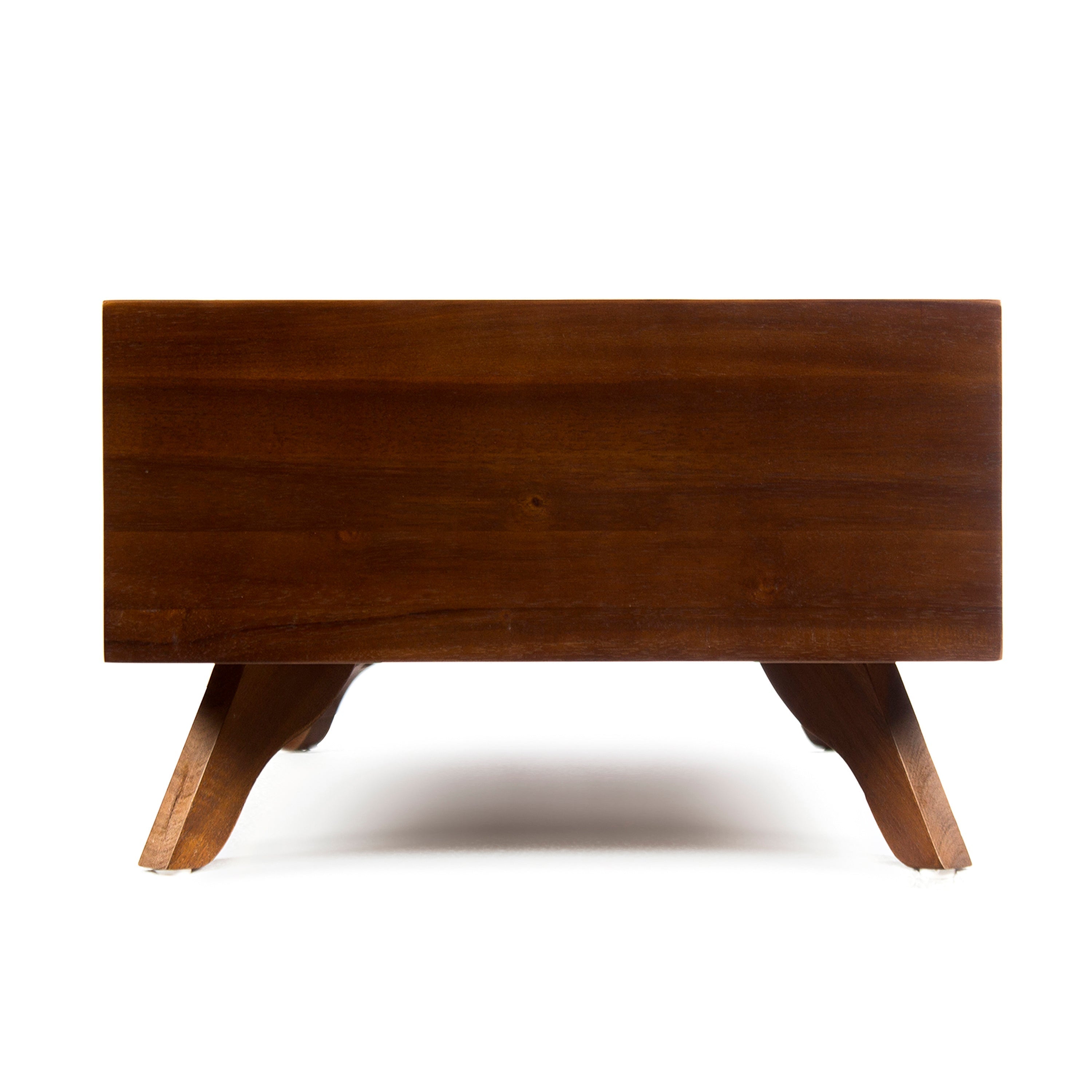 Acacia Wood Dog Bed with High-quality Mattress