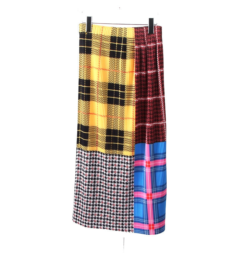 Autumn And Winter Thick Design Sense Niche Side Slit Mid-length Hip Skirt