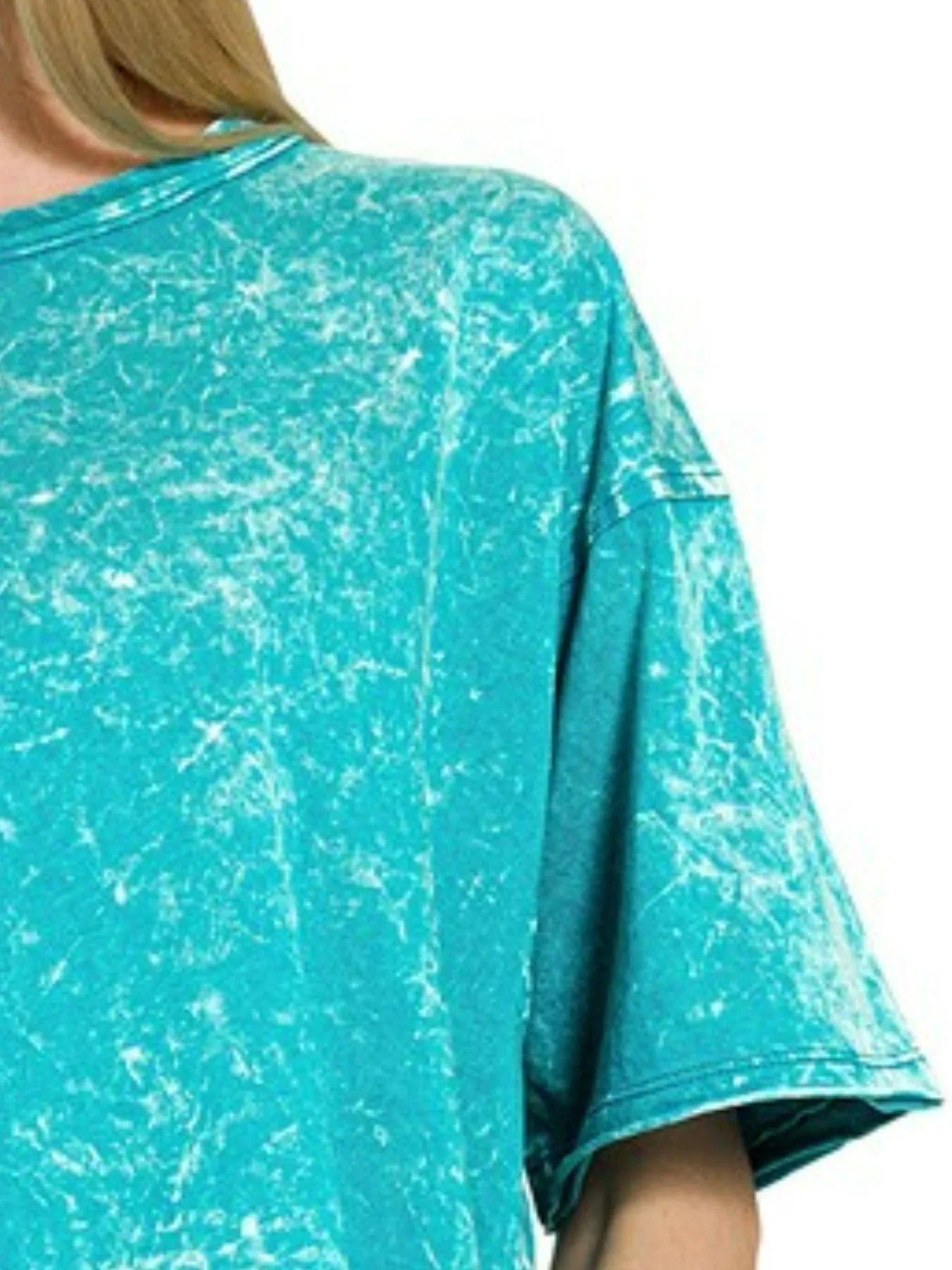 Acid Crinkle-Washed Oversized T-Shirt